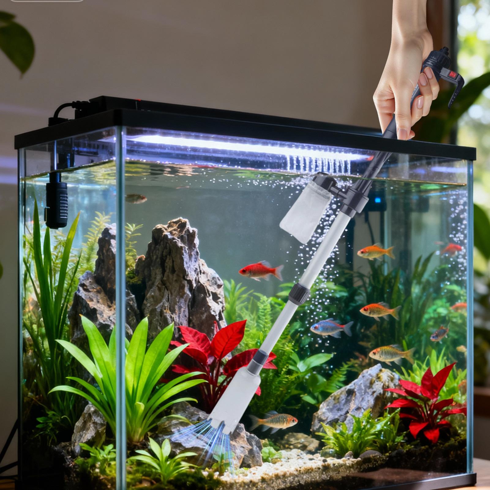 Planted Aquarium Cleaning - 수족관 진공 자갈 청소기 조정 가능한