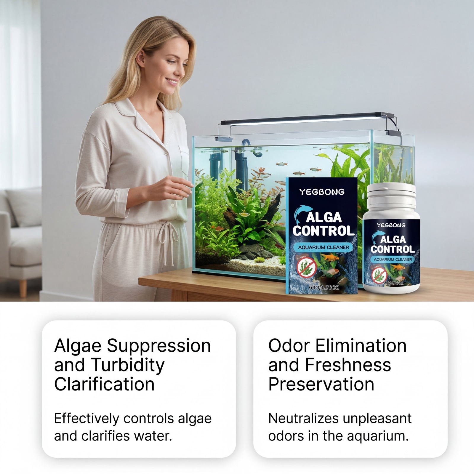 50g 수족관 청소제 분말 어항 물 정화제 조류 제거  - Planted Aquarium Algae Control 리뷰 및 가격