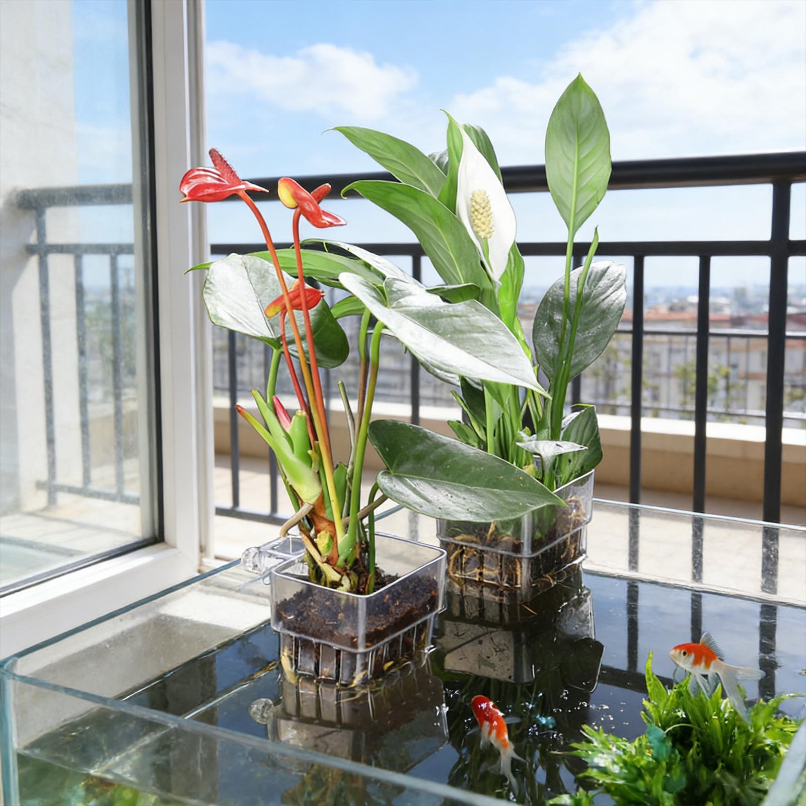 수족관 식물 바구니 투명 어항 걸이 장식 화분 수생 식 - Aquarium Plant Holder 리뷰 및 가격
