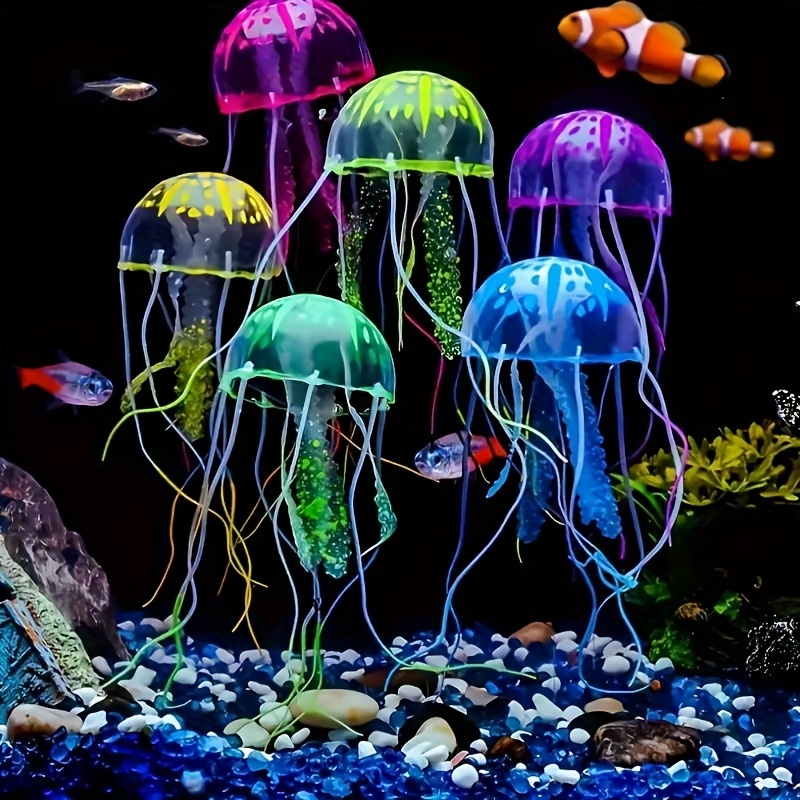 빛나는 시뮬레이션 해파리 2개 무작위 색상 플로팅 수족 - Aquarium Plants Live 리뷰 및 가격