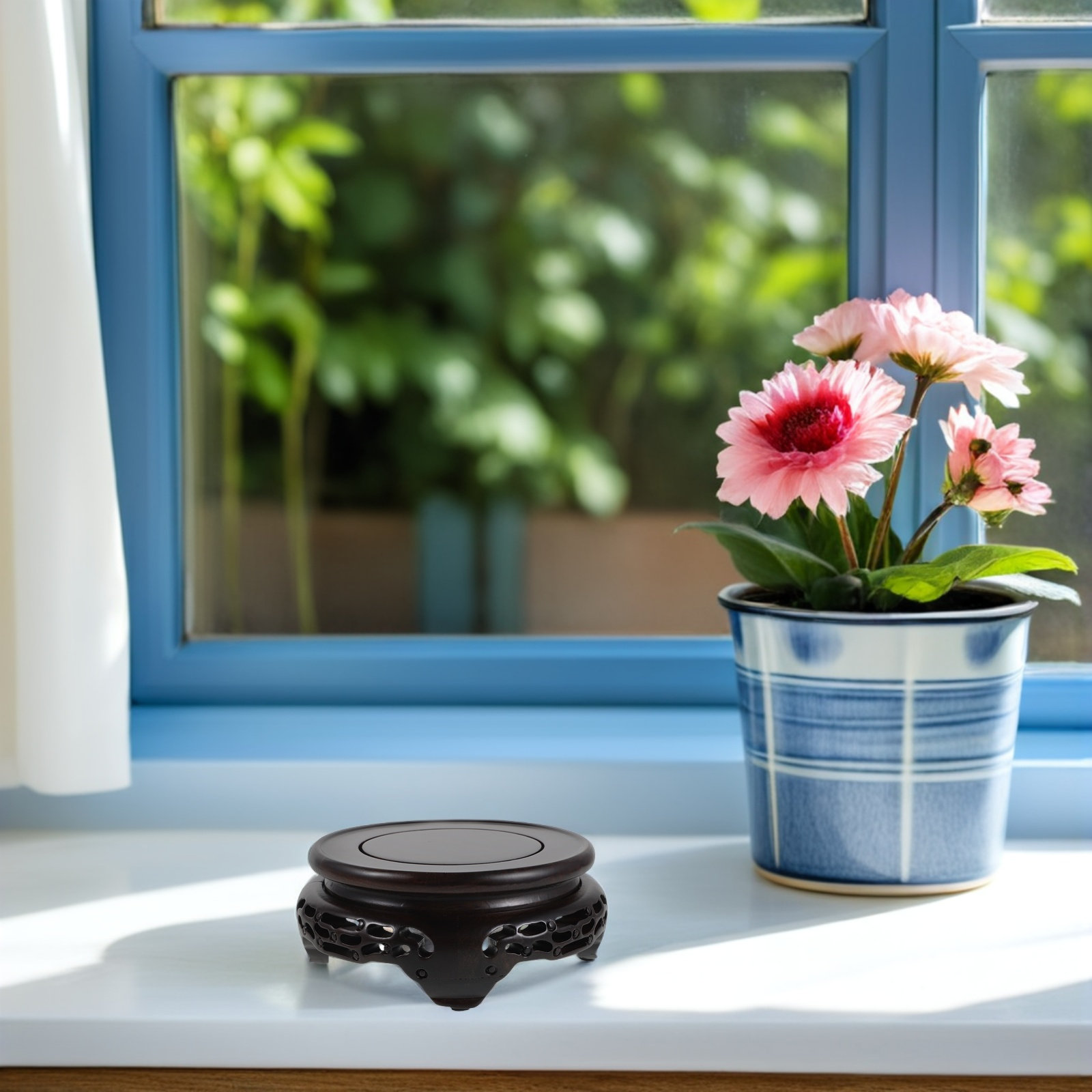 나무 소재의 화병 진열대, 둥근 받침대, 테이블 램프, - Aquarium Plant Holder 리뷰 및 가격
