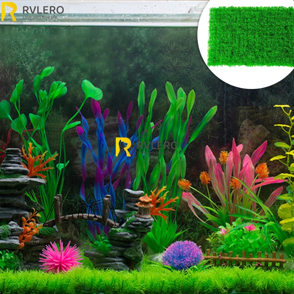 인공 잔디 잔디 수족관 어항 장식, 부드러운 고밀도 접 - Aquarium Plants Live 리뷰 및 가격